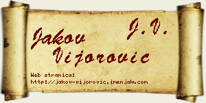 Jakov Vijorović vizit kartica